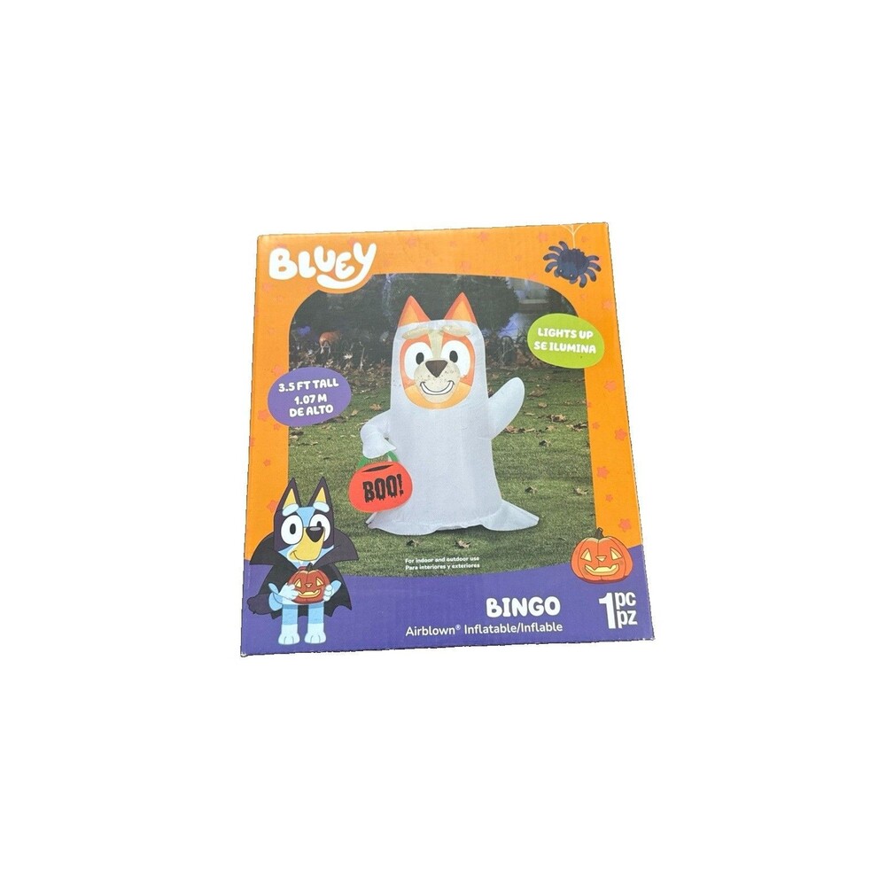 Gemmy 3.5ft Tall Bluey's Bingo in Ghost Costume Halloween Inflatable
